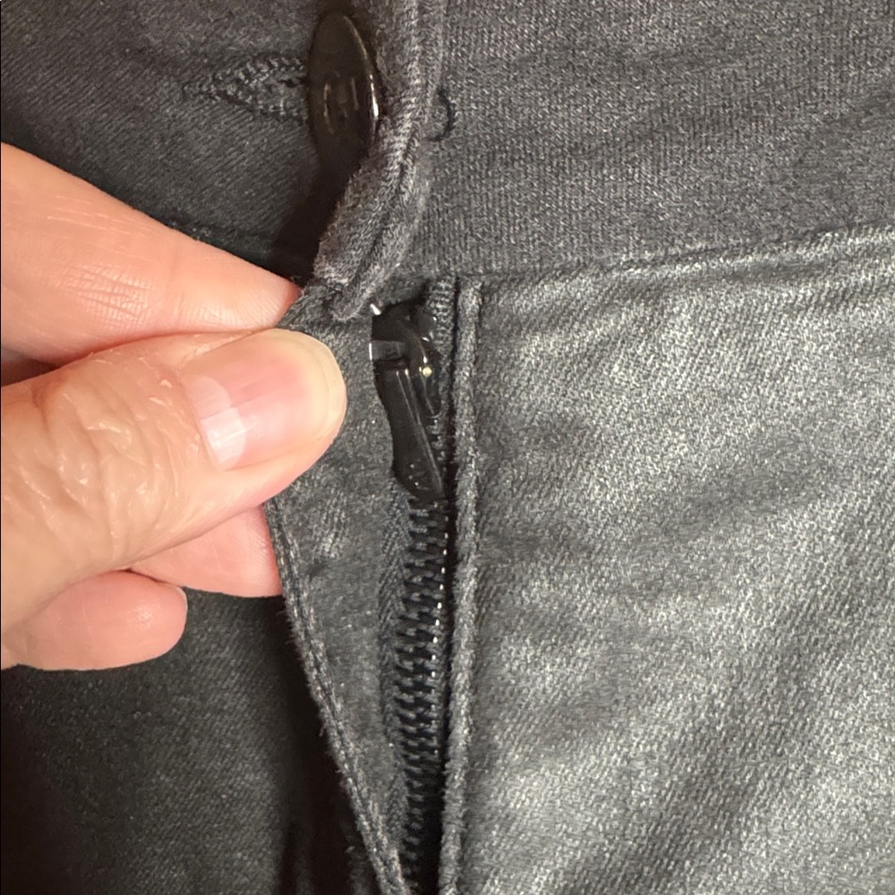 3x1 Black Coated Skinny Jeans Size 27 W1 Zip Detail Made in USA High Rise Slim - Picture 5 of 13